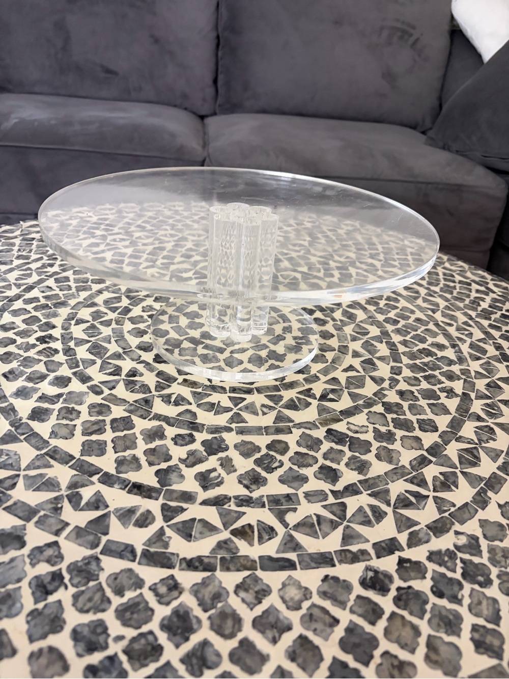 Clear Acrylic Cake Stand - Transparent Dessert Pedestal
